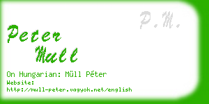 peter mull business card